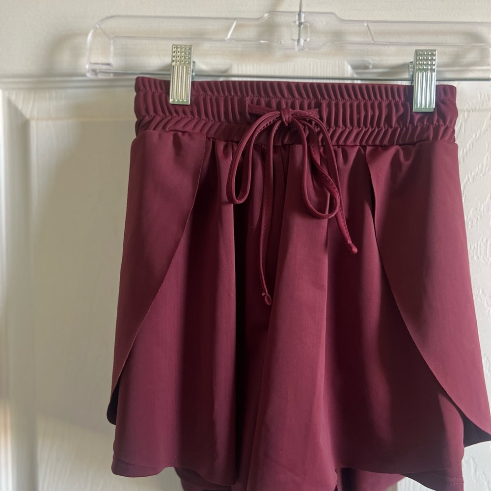 Women's Burgundy Shorts